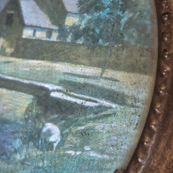 4 Brass Wall Plates Metal Filigree Hologram - Picture 10 of 12